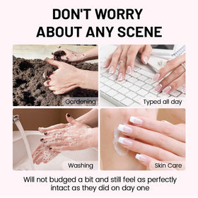 XZMeiLun nails applied on hands demonstrating wearable elegance and comfort