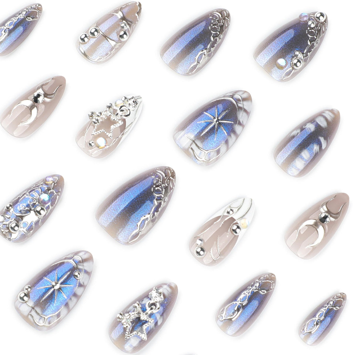 XZMeiLun side profile of short almond nails, comfortable fit benefit
