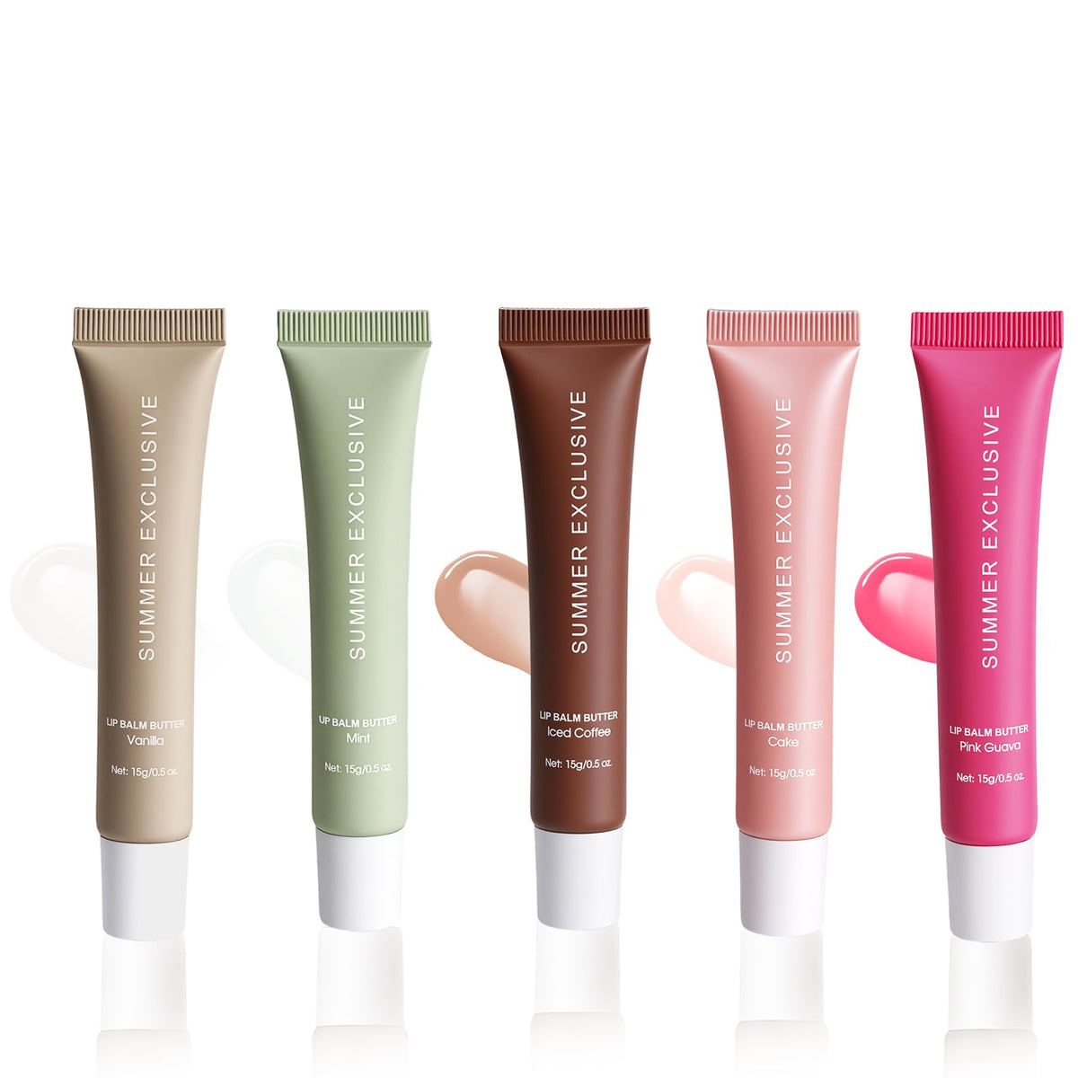 Yabacado front packaging of five-balm set showing compact gift-ready design and variety