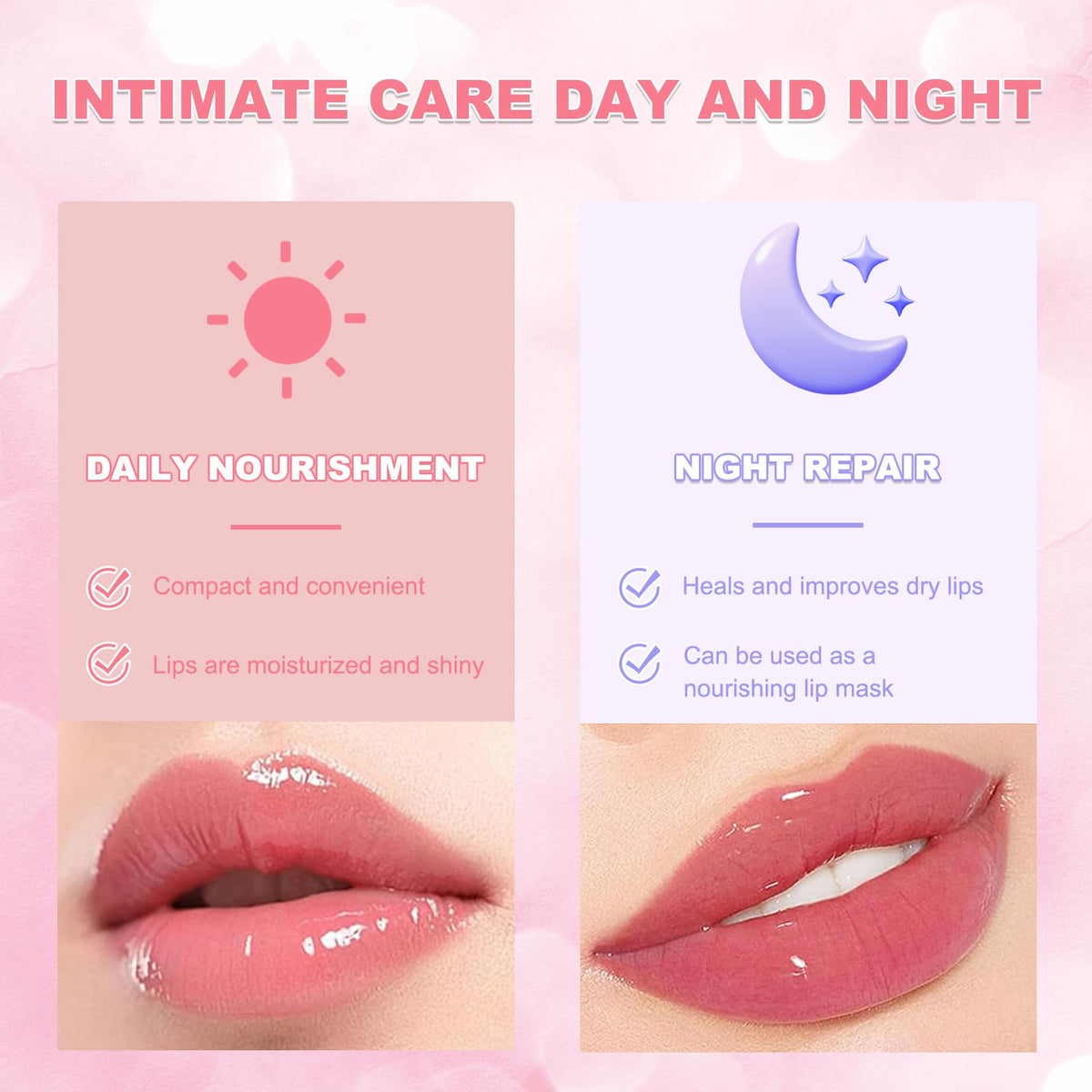 Yabacado mint clear balm applied on lips demonstrating fresh, subtle shine and comfort