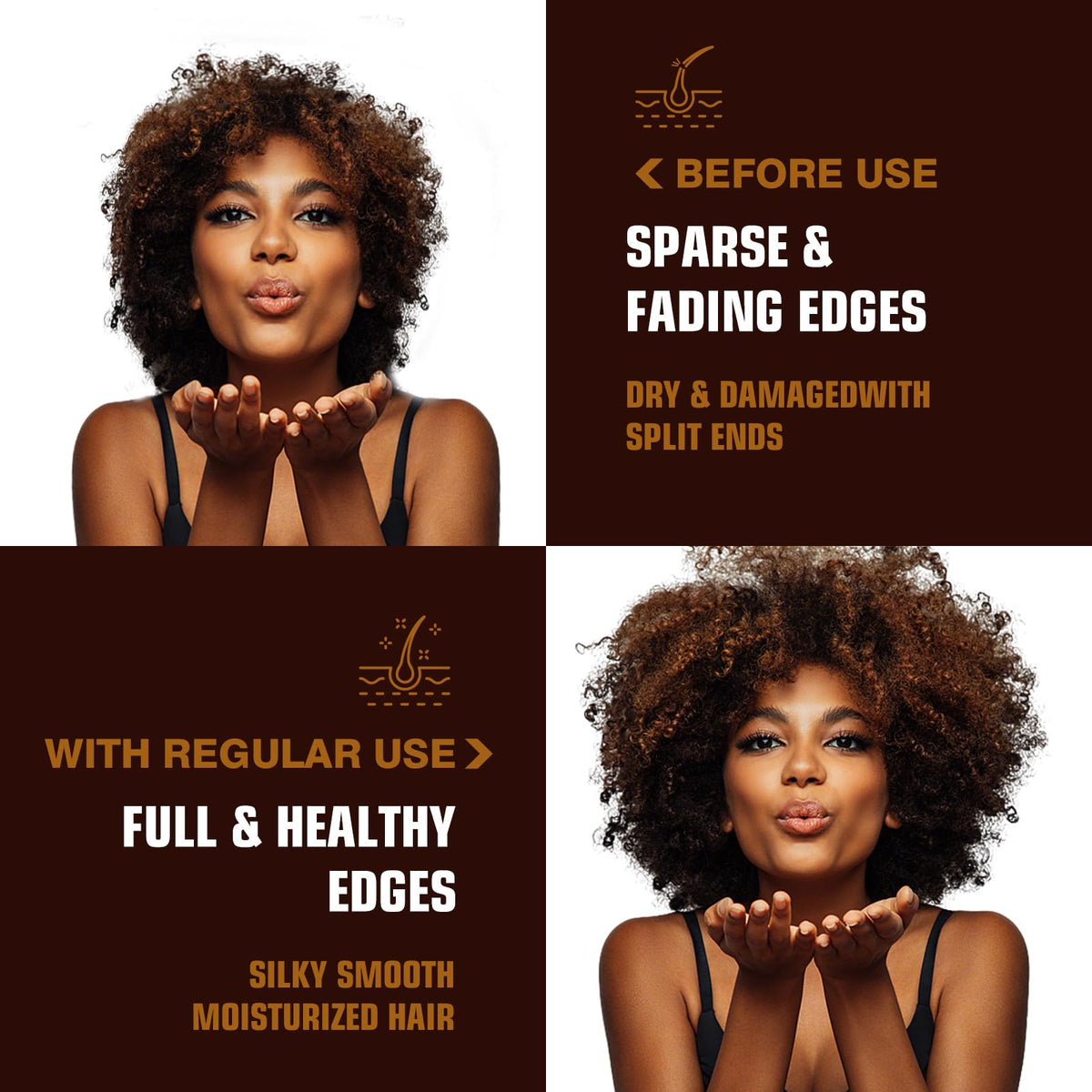 Yacemira used as overnight hair mask showing deep conditioning result