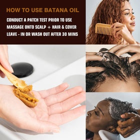 Yacemira oil applied to scalp demonstrating targeted nourishment benefit