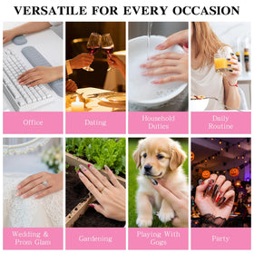 Yacey lifestyle image of finished manicure for event-ready glam look