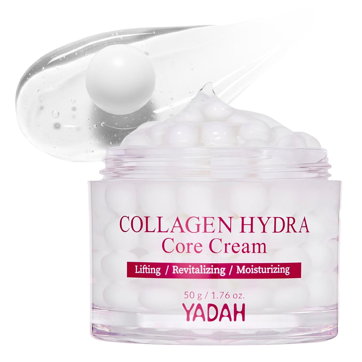 YADAH front packaging showing collagen cream for visible smoothing