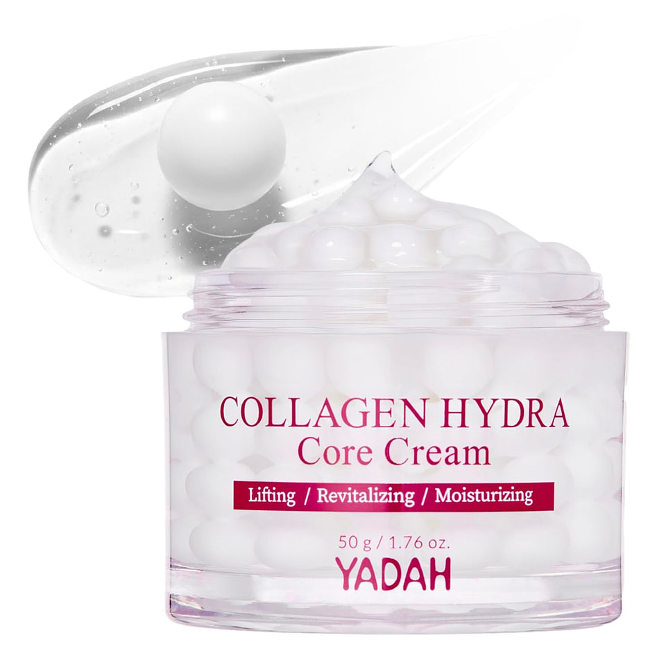YADAH front packaging showing collagen cream for visible smoothing