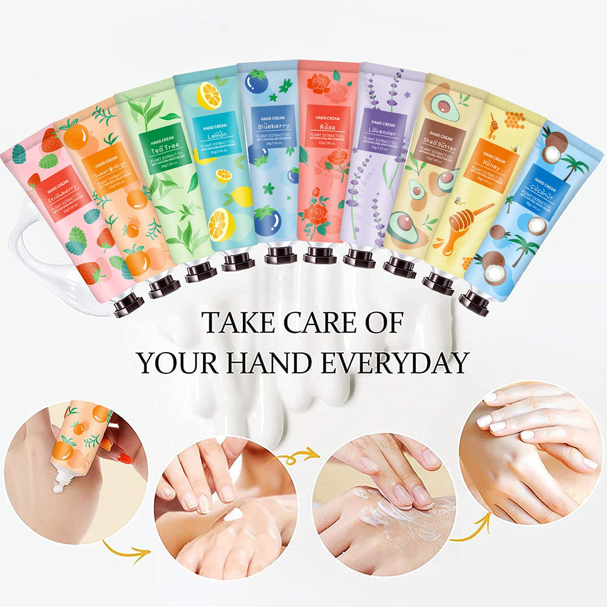 YAERZI neatly arranged gift box displaying attractive present-ready set