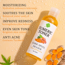 YAFUSIPE turmeric and ginger ingredient display emphasizing natural brightening benefit