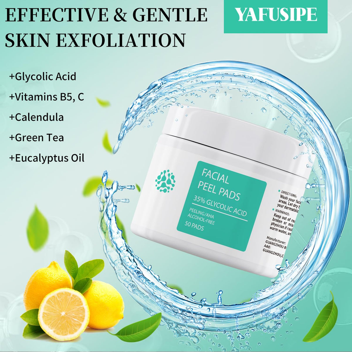 YAFUSIPE single pad soaked in serum demonstrating saturation benefit