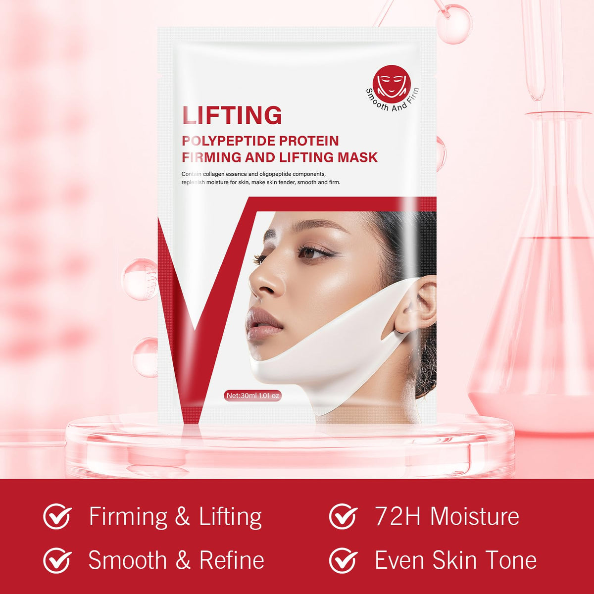 YAFUSIPE side profile before and after illustrating improved jawline visual benefit