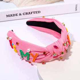 YAHPERN model wearing headband at birthday party benefit: celebratory accessory in action