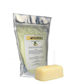 Yajna avocado butter open jar top view highlighting ivory-white, pure product