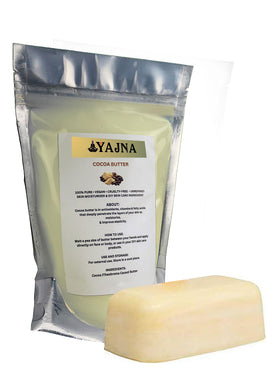 Yajna cocoa butter with DIY balm ingredients showing compatibility and mixing benefit