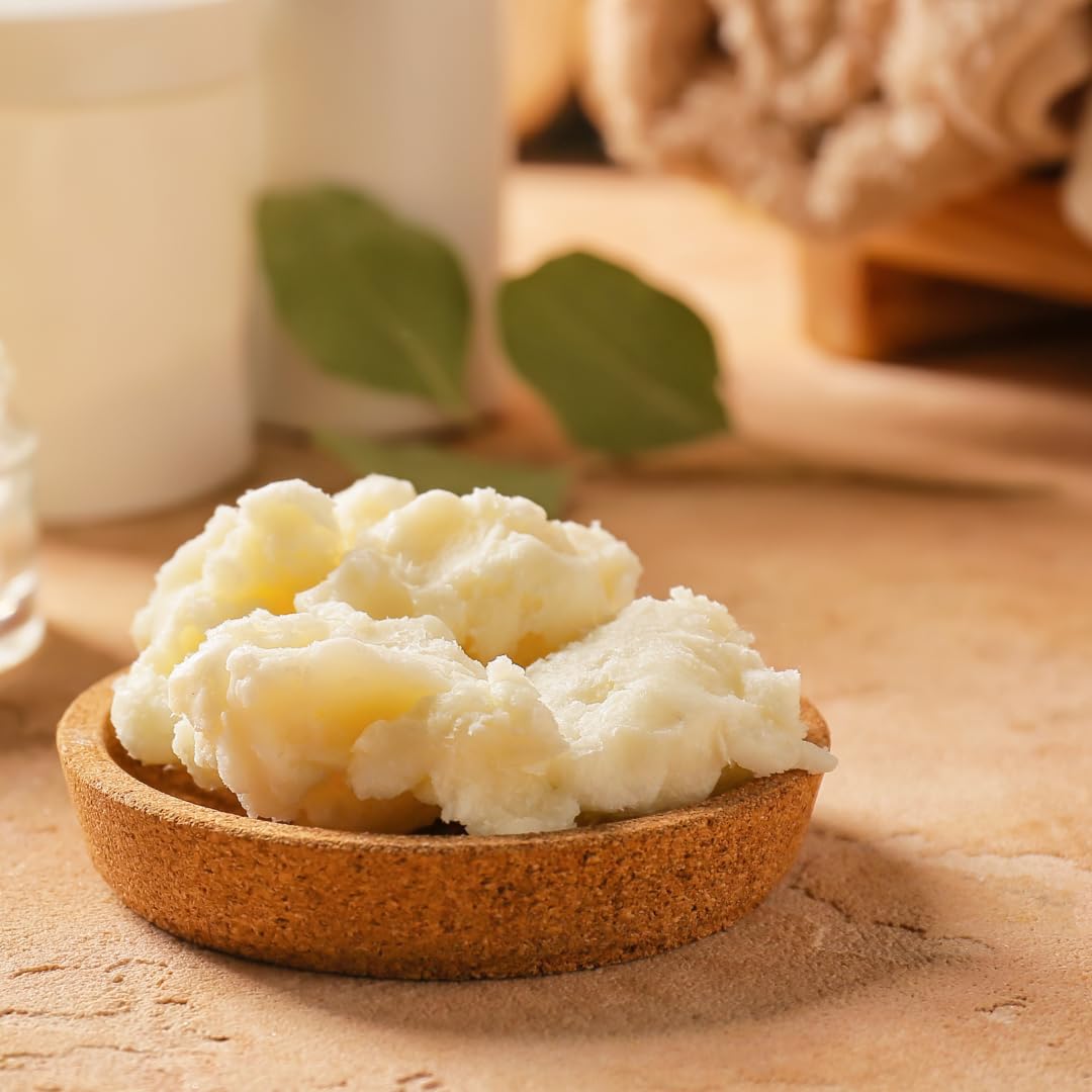 Yajna kokum butter beside scale and ingredients highlighting 8 oz quantity