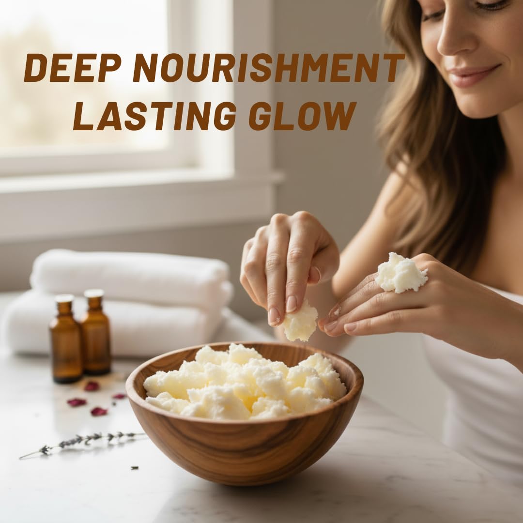 Open jar of Yajna mango butter ivory cream ready for skincare use