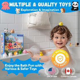 Yakrzonn reveal of animal toy emerging from bath bomb for playful discovery