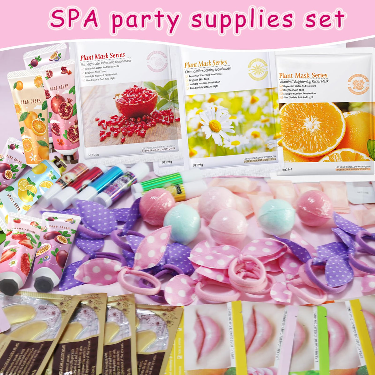YALARY party table with spa items staged for a sleepover creating memorable group fun