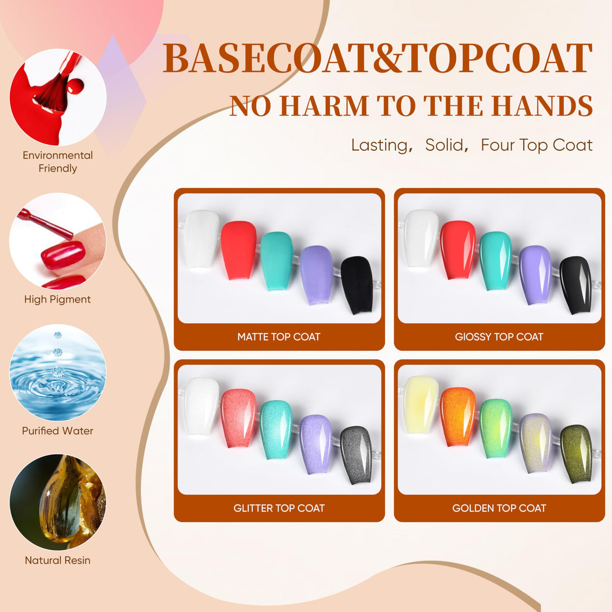 YALSYNY open gel polish bottles lined up to show 25 vibrant colors