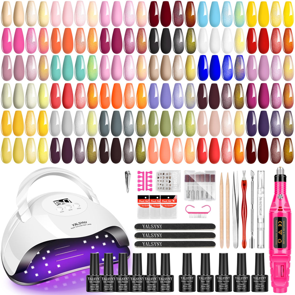 YALSYNY full kit front view showing all components for easy home manicure