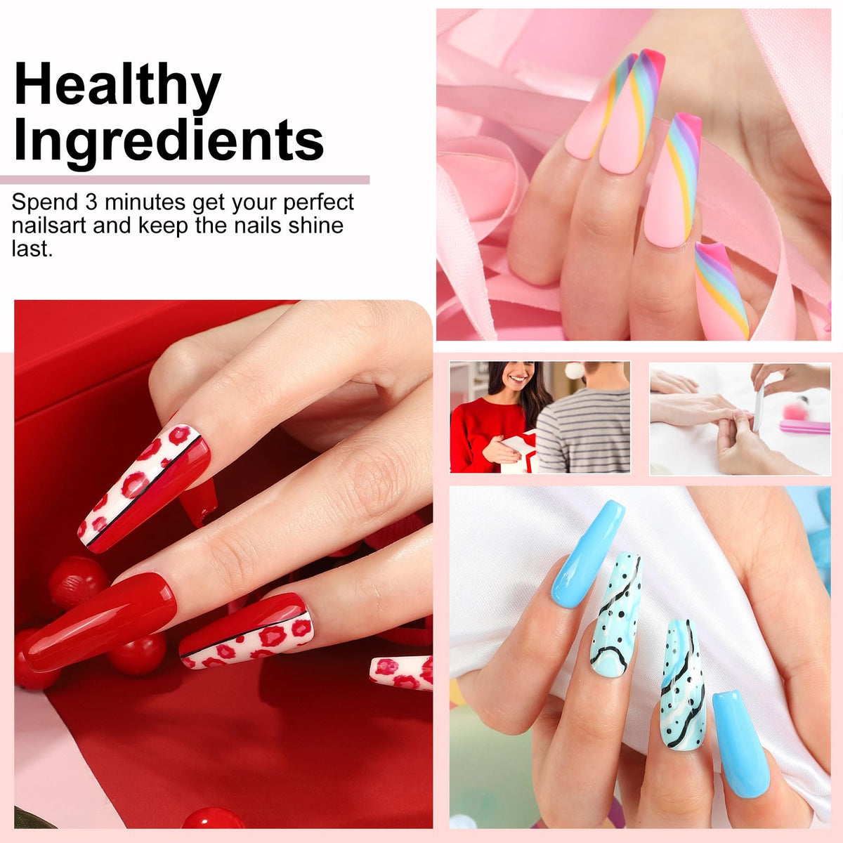 YALSYNY finished manicure on hand showing glossy color and salon-quality finish