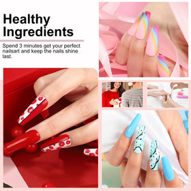 YALSYNY swatch cards showing polish texture and color payoff