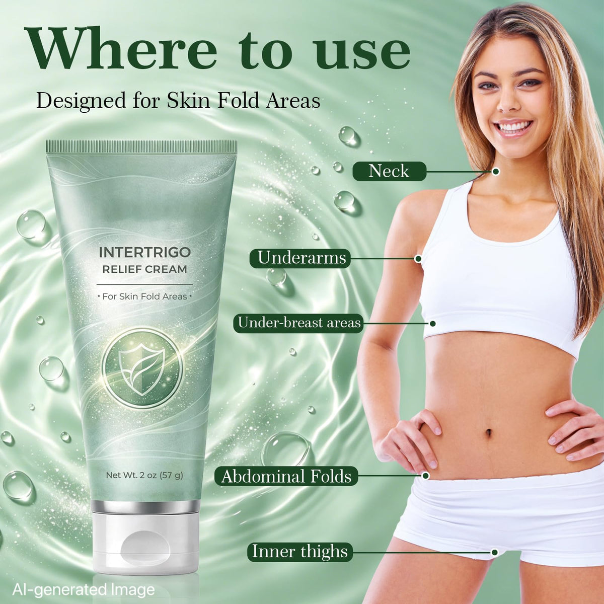 YanGetifit cream texture on fingertip demonstrating smooth, fast-drying spread