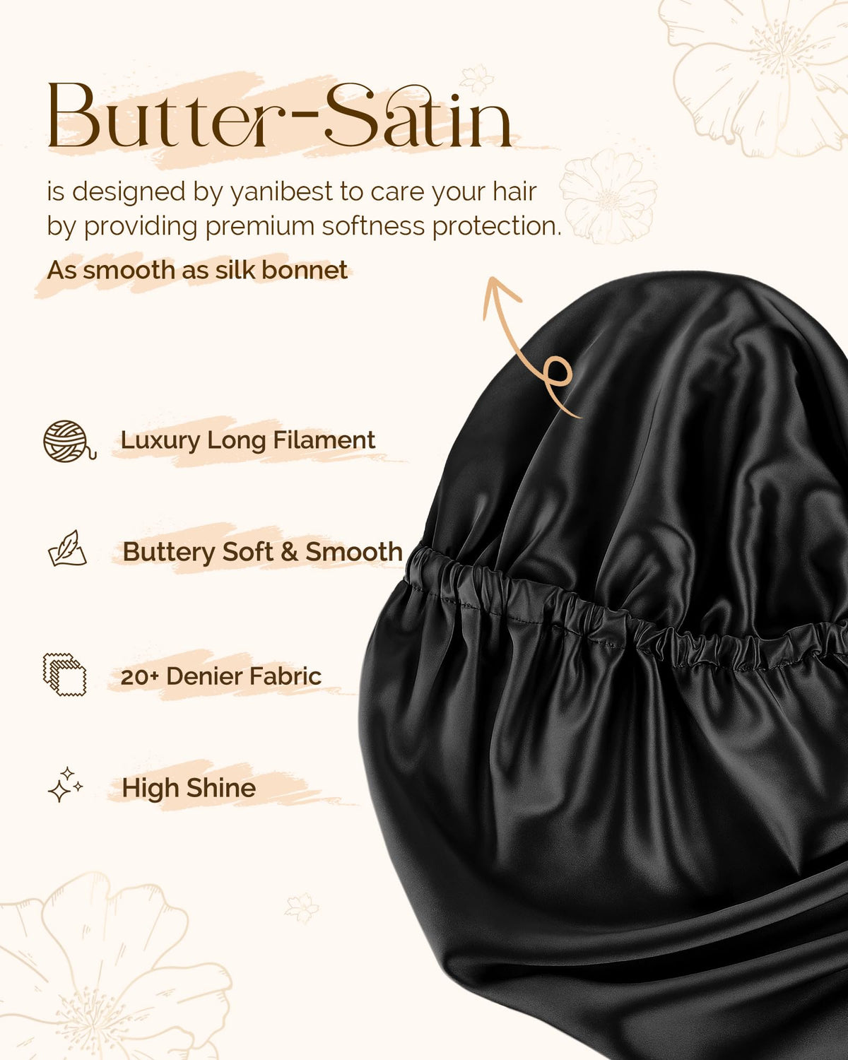 YANIBEST adjustable drawstring detail showing secure fit and customizable comfort