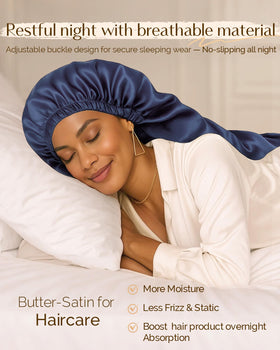 YANIBEST close-up satin texture protecting hair and locking moisture