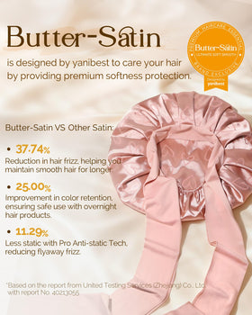 YANIBEST close-up of butter-satin texture reducing hair friction