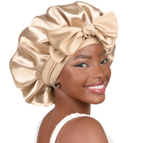 YANIBEST bonnet front view showing champagne color and protective fit