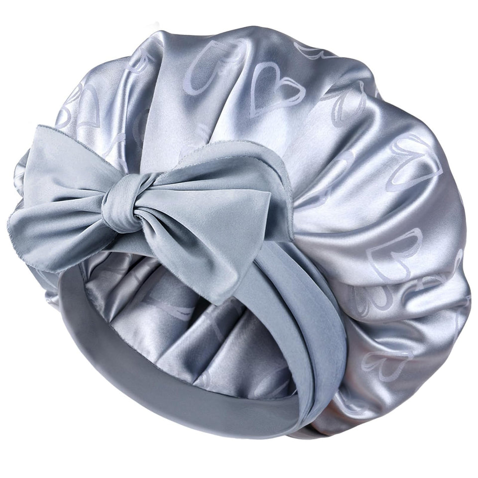 YANIBEST bonnet front view showing smooth satin and secure fit benefit