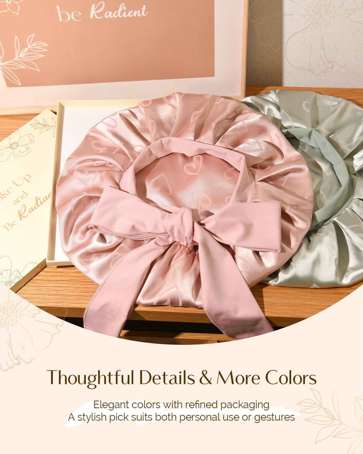 YANIBEST bonnet packaged in pink box ideal as a gift