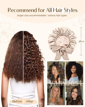 YANIBEST butter-satin texture closeup shows smooth surface for less frizz