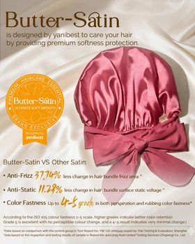 YANIBEST close-up satin texture demonstrating smooth fabric that reduces friction