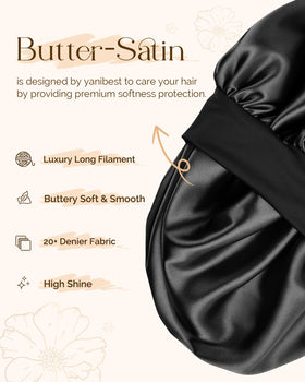 YANIBEST close-up satin texture showing silky surface benefit: reduces friction