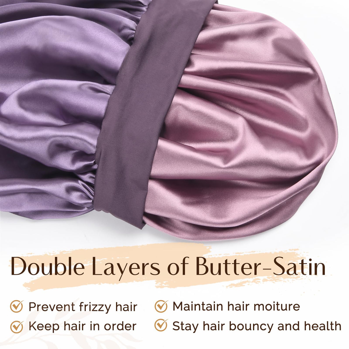 YANIBEST close-up of double-layer satin texture highlighting smooth fabric and reduced friction benefit