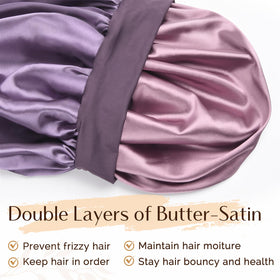 YANIBEST close-up of double-layer satin texture highlighting smooth fabric and reduced friction benefit