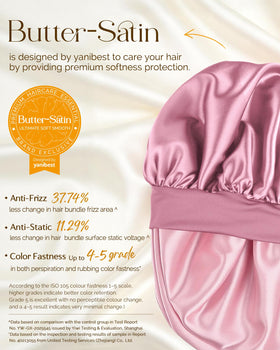 YANIBEST close-up of satin texture highlighting silky surface for reduced friction
