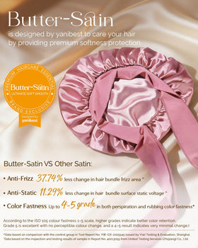 YANIBEST satin texture close-up highlighting smooth fabric for less friction