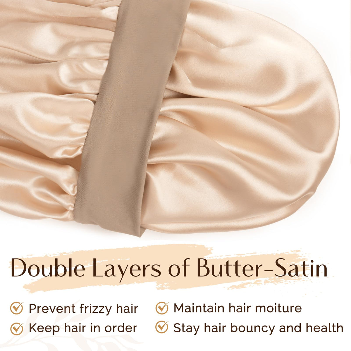 YANIBEST double layer satin close-up highlighting soft fabric for protection