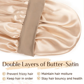 YANIBEST double layer satin close-up highlighting soft fabric for protection