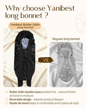 YANIBEST side view showing extra length accommodating long braids