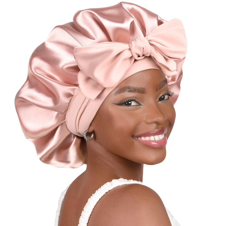 YANIBEST front view blush pink bonnet shows elegant protection
