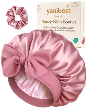 YANIBEST front view bonnet showing beanpaste pink and protective coverage