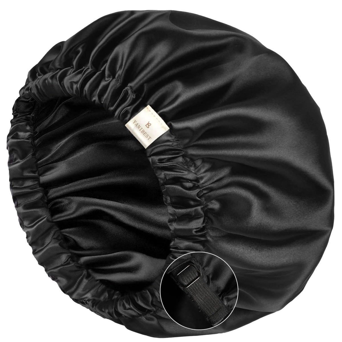 YANIBEST front view of bonnet showing sleek satin and stylish shape