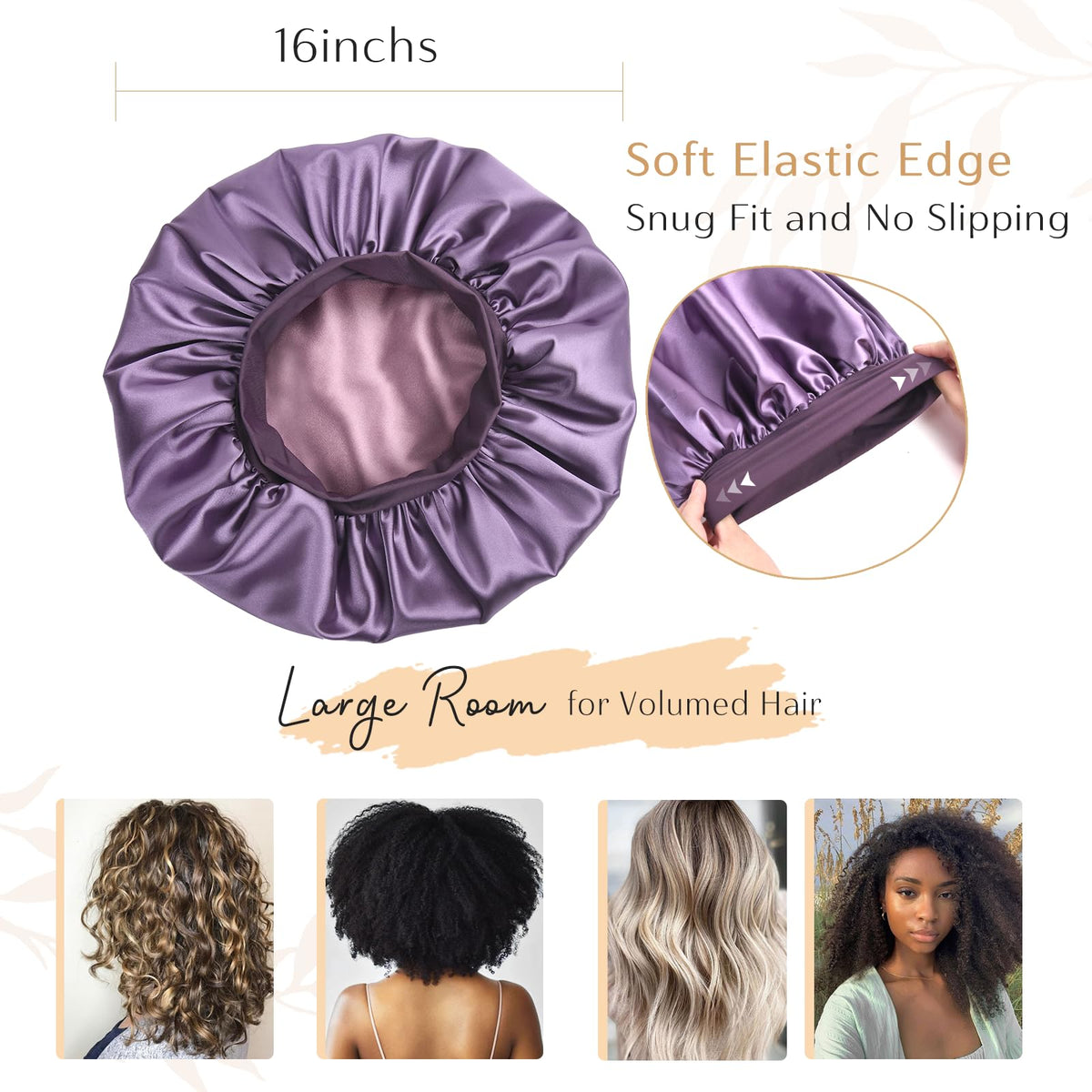 YANIBEST worn with high bun demonstrating roomy interior and style-preservation benefit