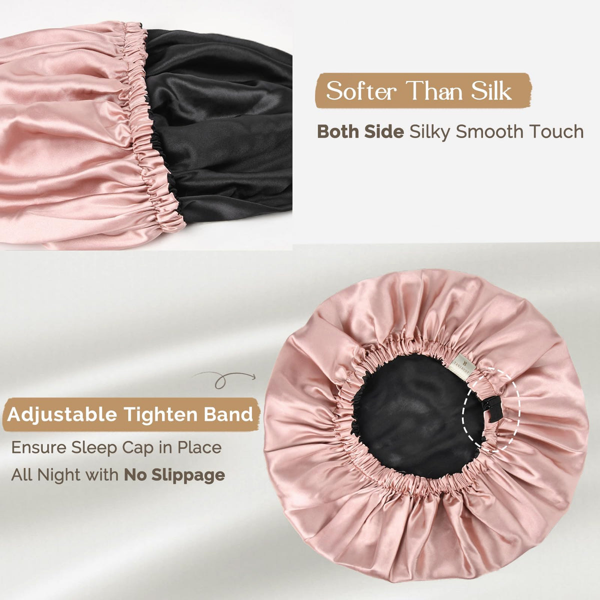 YANIBEST lifestyle bedroom setting showing bonnet used during sleep routine