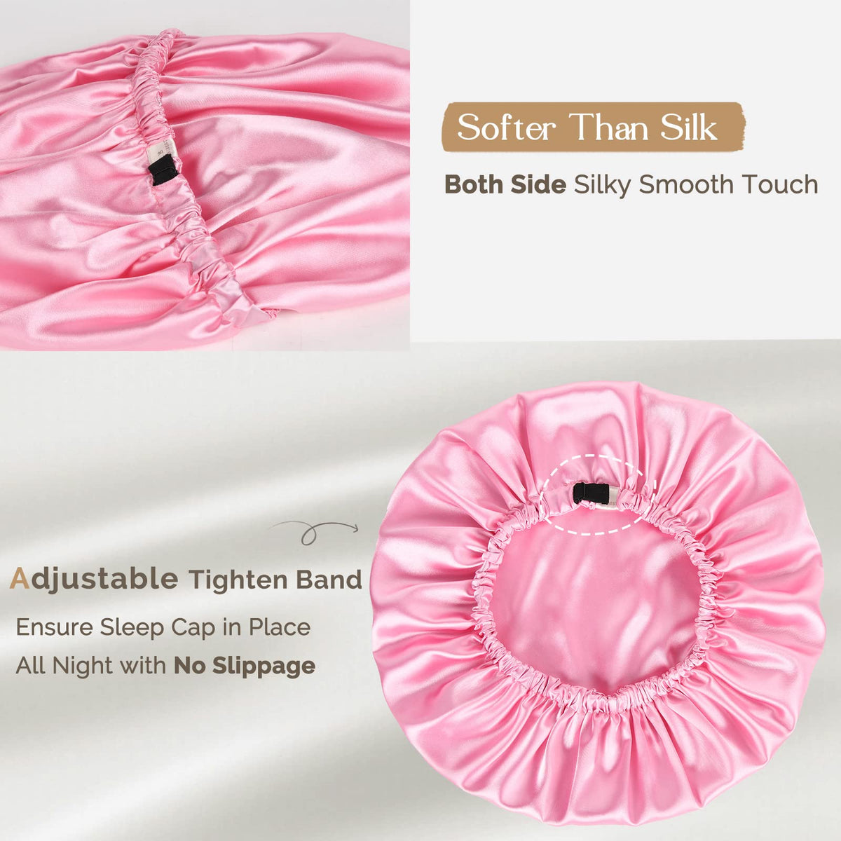 YANIBEST bonnet placed on pillow in bedroom setting preserving hairstyle while sleeping