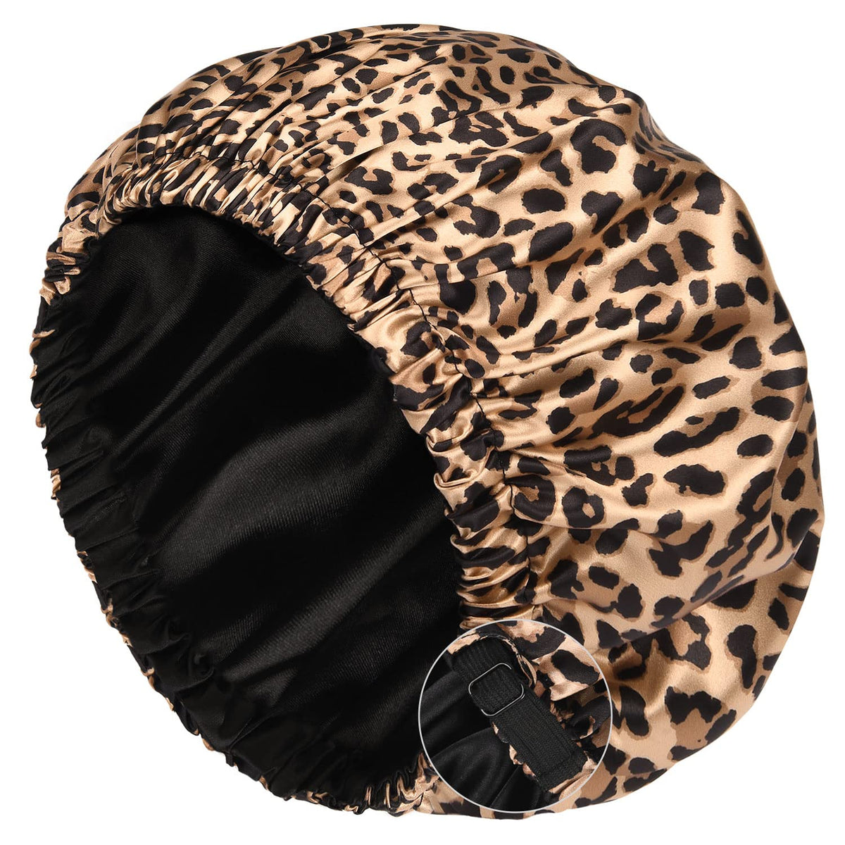 YANIBEST front view satin bonnet showing smooth fabric and protective fit