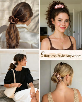 YANIBEST scrunchie securing high ponytail showing secure hold without creases