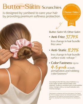 YANIBEST scrunchie worn on wrist as accessory showing convenience and style